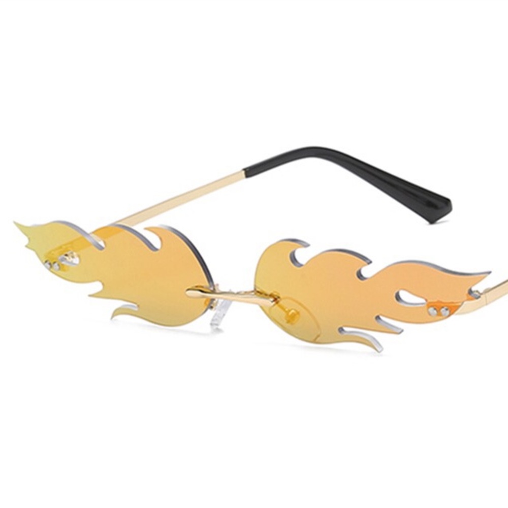 Orange flame shaped glasses